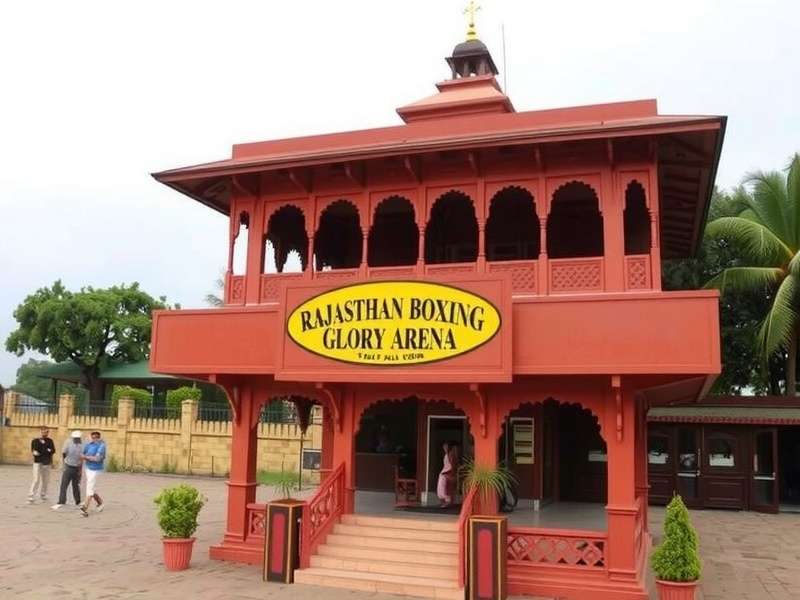 Authentic Rajasthani boxing arena in the game Rajasthan Boxing Glory Arena with traditional Rajasthani architecture